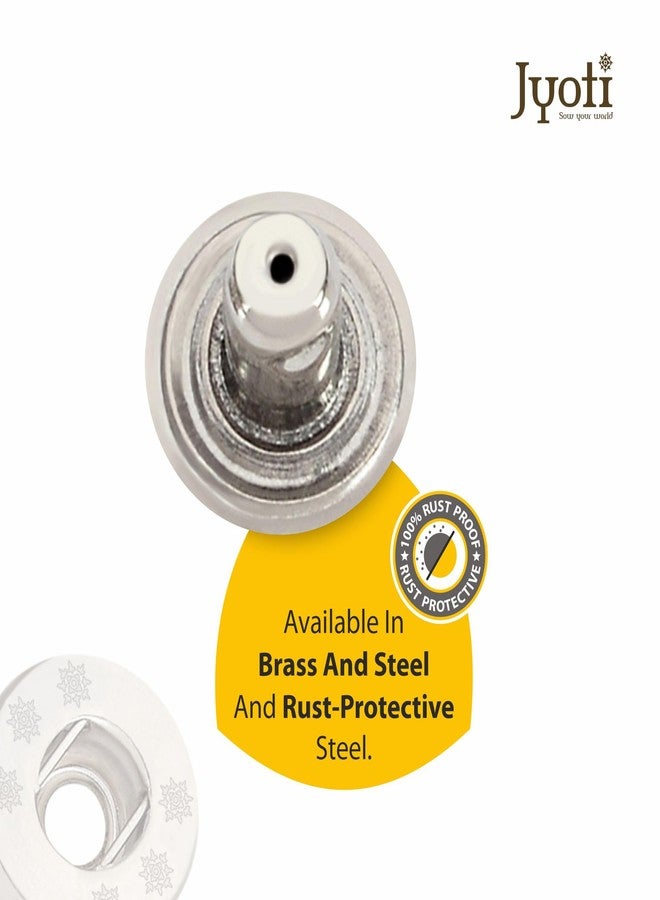 Jyoti Snap Button (120 Sets of Size VT - 8/15mm of Steel in Nickel Finish) Strong Grip Round Studs Clasp, Fasteners for Sewing, Purses, Bags, Leather, Clothes & DIY Works - Pack of 1 Pouch - Image 2